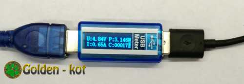 Tester meter проверка тока заряда и мощности